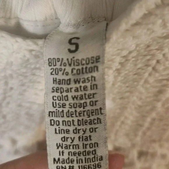 Sincerely Jules Crochet Top Long Dress White Spaghetti Strap Women's Size Small - Picture 5 of 8